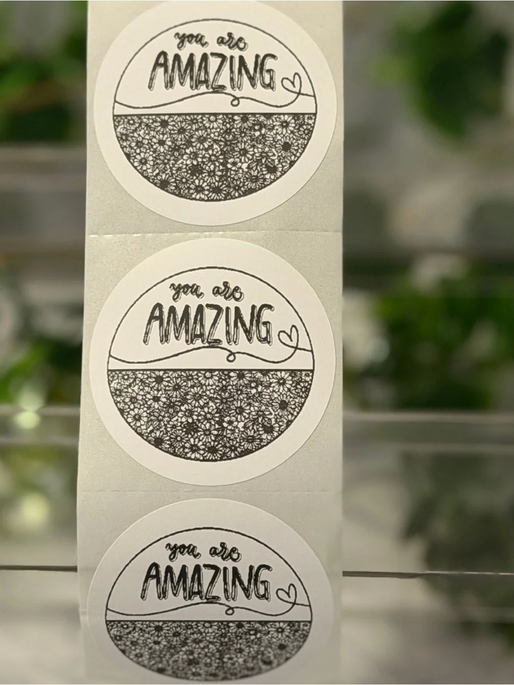 You Are Amazing Encouragement Stickers 2” Round Floral Labels 200 Count